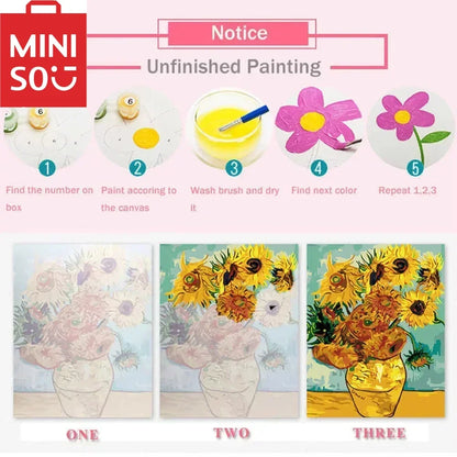 MINISO Japanese anime Oil Painting By Numbers Kits Jujutsu Kaisen DIY Pictures By Numbers Home Decor Birthday gift