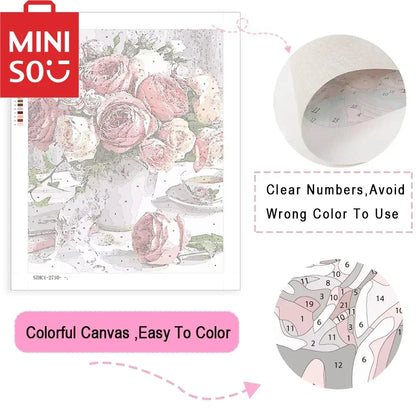 MINISO Japanese anime Oil Painting By Numbers Kits Jujutsu Kaisen DIY Pictures By Numbers Home Decor Birthday gift