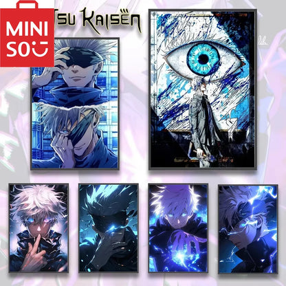 MINISO Japanese anime Oil Painting By Numbers Kits Jujutsu Kaisen DIY Pictures By Numbers Home Decor Birthday gift